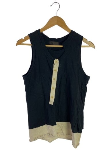 商品画像：切替/レイヤード/ベスト/3/コットン/BLK/無地/MT-T88-054 1