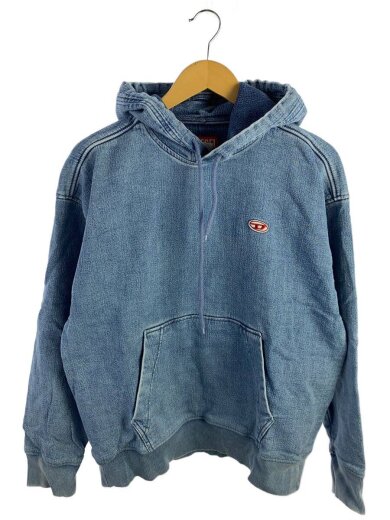 商品画像：リブトラックデニム/パーカー/S/コットン/BLU 1