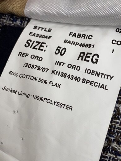 商品画像：リネンコットン/テーラードジャケット/50/コットン/マルチカラー/EA530AE 5