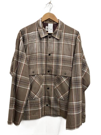 商品画像：セットアップ/L/ポリエステル/BRW/チェック/8325-199-0905 1
