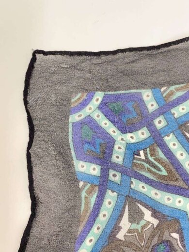 商品画像：スカーフ/シルク/BLK/総柄/レディース 5