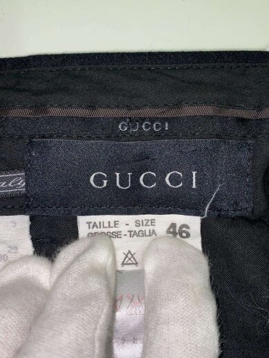 画像：GUCCIスラックスパンツ/46/ウール/BLK4