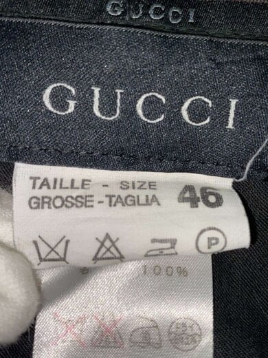 画像：GUCCIスラックスパンツ/46/ウール/BLK5