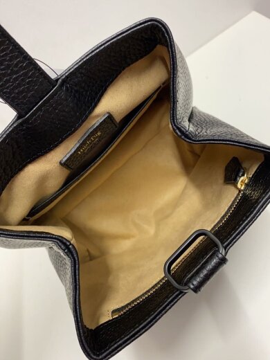 商品画像：巾着/バッグ/レザー/BLK/無地 6