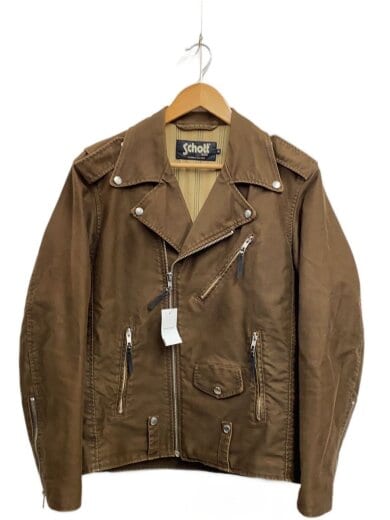 商品画像：ダブルライダースジャケット/L/コットン/BRW 1