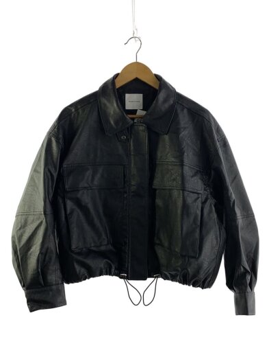 商品画像：レザージャケット・ブルゾン/FREE/フェイクレザー/BLK/1153248901537/ショートブルゾ 1