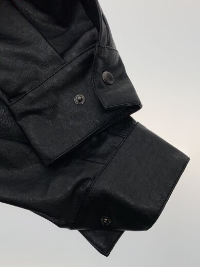 商品画像：レザージャケット・ブルゾン/FREE/フェイクレザー/BLK/1153248901537/ショートブルゾ 5