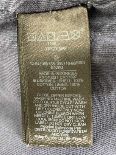 商品画像：YEEZY GAP/ジップパーカー/XL/コットン/NVY 4
