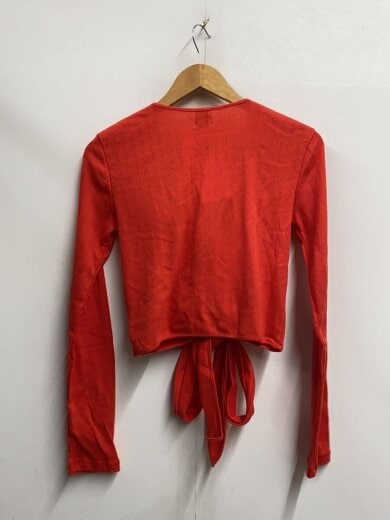 商品画像：カーディガン(薄手)/FREE/コットン/RED/無地/8627-2-000004 2