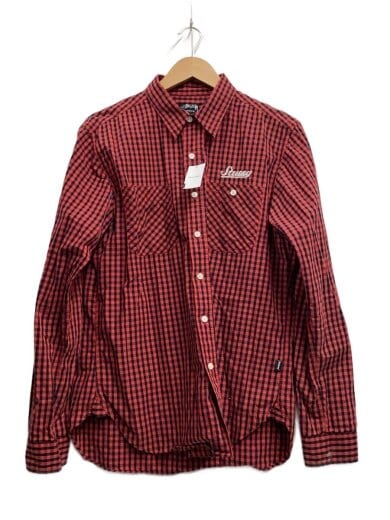 商品画像：長袖シャツ/L/コットン/RED/チェック/0548-22-7366 1