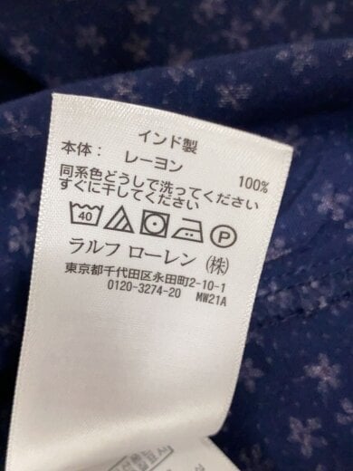商品画像：長袖ブラウス/--/コットン/NVY/花柄// 5