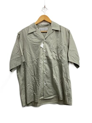 商品画像：OPEN COLLAR SHIRT S/S/半袖シャツ/M/--/GRN/無地// 1