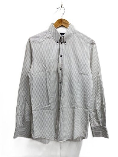 商品画像：長袖シャツ/40/コットン/WHT/ストライプ// 1