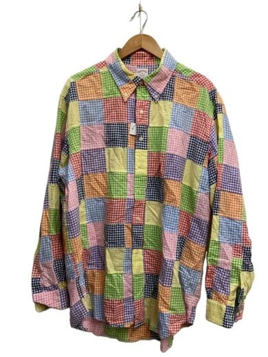 商品画像：長袖シャツ/XL/コットン/マルチカラー/チェック 1