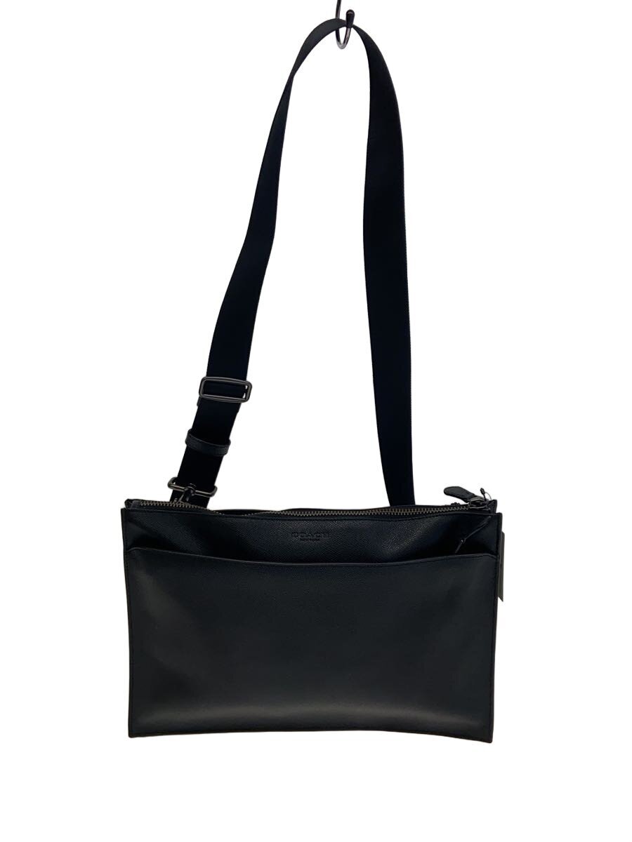 COACH / ショルダーバッグ/レザー/BLK/無地/F37467