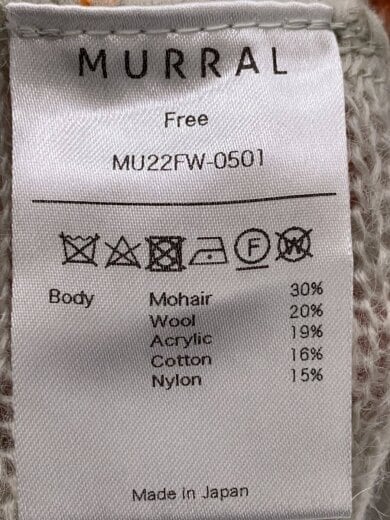 商品画像：Water mirror knit sweater/FREE/モヘア/CRM/MU22FW-0501 4