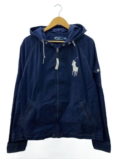 商品画像：ジャケット/XL/コットン/NVY/無地/ジップアップフーデッドジャケット 1