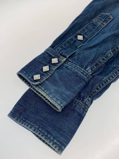 商品画像：長袖シャツ/16/デニム/IDG/無地/600ranch/デニムウエスタンシャツ 4