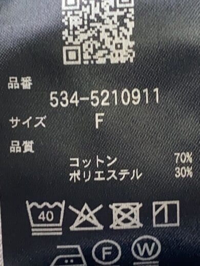 商品画像：長袖シャツ/FREE/コットン/BLK/534-5210911// 4