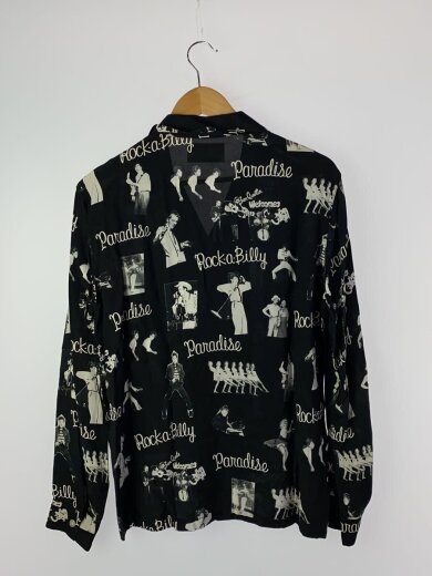 商品画像：長袖シャツ/XL/レーヨン/BLK/総柄/03-5708-5277 2