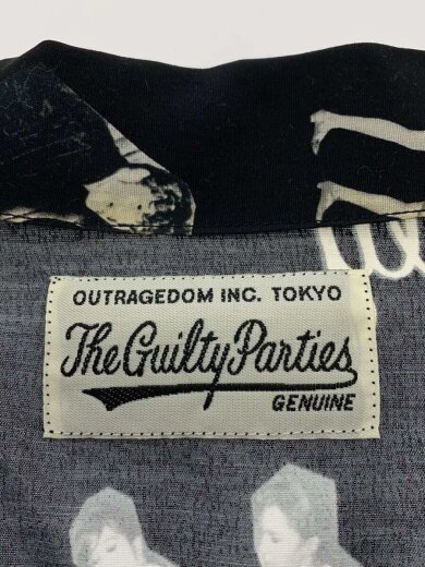 商品画像：長袖シャツ/XL/レーヨン/BLK/総柄/03-5708-5277 3