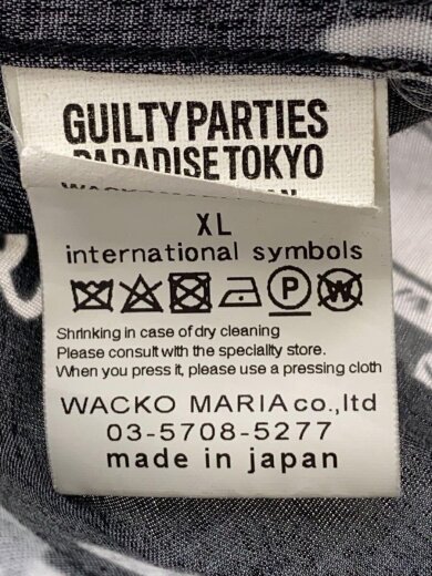 商品画像：長袖シャツ/XL/レーヨン/BLK/総柄/03-5708-5277 4