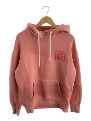 ロゴプリントプルオーバーパーカー/L/コットン/ピンク