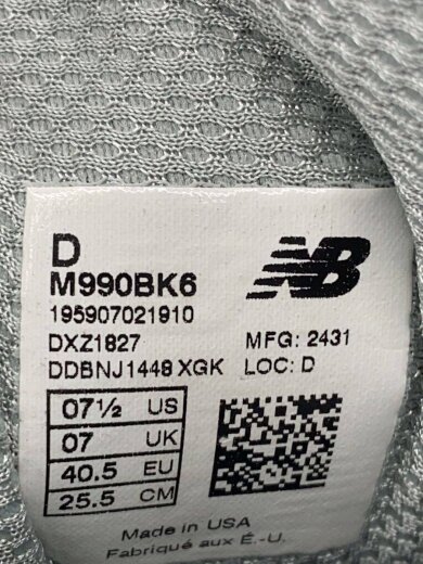 商品画像：M990/ブラック/25.5cm/BLK 5