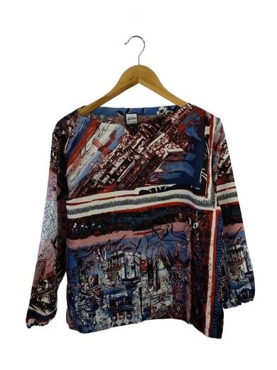 商品画像：長袖ブラウス/38/ポリエステル/マルチカラー/総柄/JPJ018 1