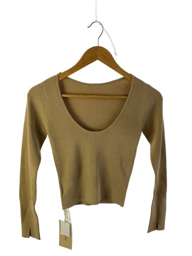 商品画像：ニット・セーター(薄手)/FREE/レーヨン/BEG/無地/CL306061ER-00 1