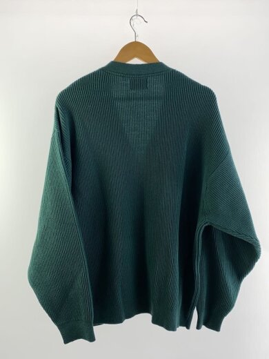 商品画像：カーディガン(厚手)/3/ウール/GRN/無地/223-91201 2