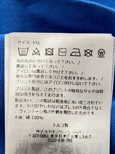 商品画像：Tシャツ/XXL/コットン/ブルー/C-SCOM-23-40248// 5
