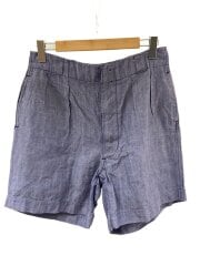 フランス海軍/50s/60s/ラミーリネン/ショートパンツ/--/--/BLU/無地