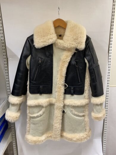 商品画像：レザームートンコート/コート/XS/レザー/BRW/無地 1