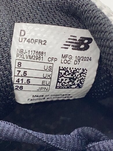 商品画像：ローカットスニーカー/26cm/u740fr2 5