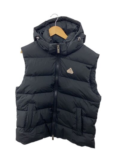 商品画像：ダウンベスト/XL/ポリエステル/BLK/無地 1