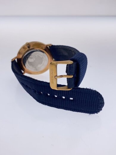 商品画像：クォーツ腕時計/アナログ/キャンバス/WHT/NVY/14240-564 4