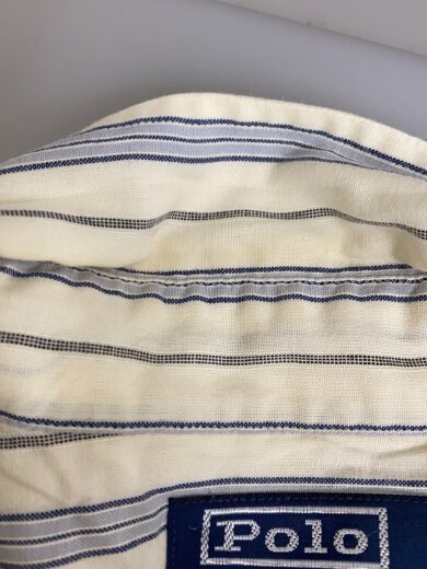 商品画像：長袖シャツ/L/コットン/BEG/ストライプ 5