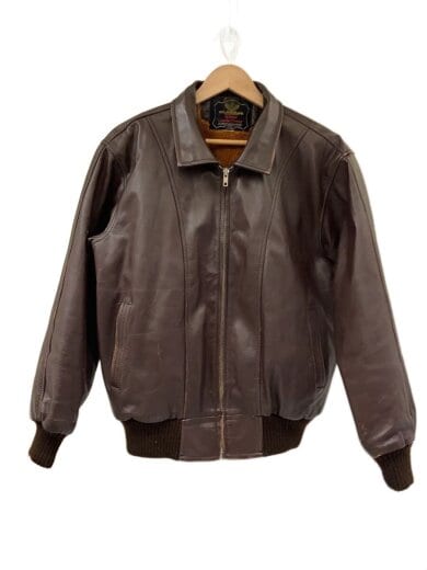 商品画像：deluxe leather wear/レザージャケット・ブルゾン/3L/牛革/BRW/無地 1