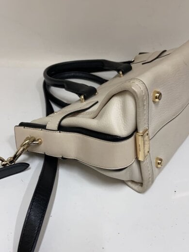 商品画像：ハンドバッグ_コンビレザー/レザー/WHT 5