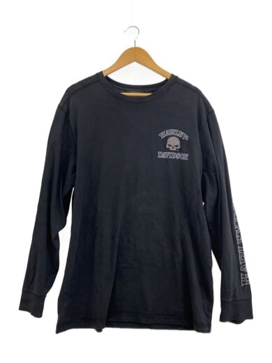 商品画像：スカルワッペン/長袖Tシャツ/XL/コットン/BLK/99091-14VM// 1