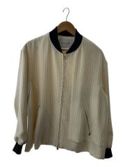 LAYERED STRIPE MA-1/1/ポリエステル/WHT/22-SS-056