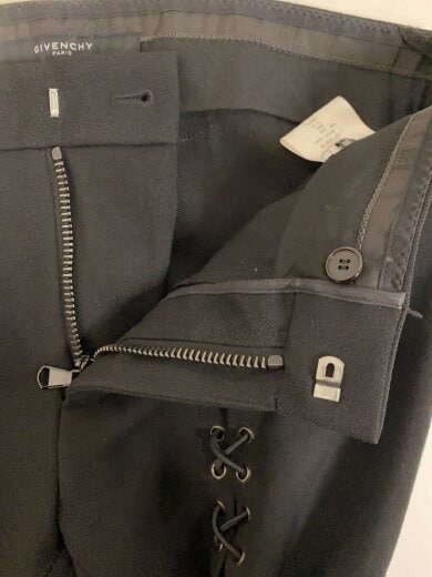 商品画像：レースアップ/ストレートパンツ/38/ウール/BLK/無地/9F 3556 35 3