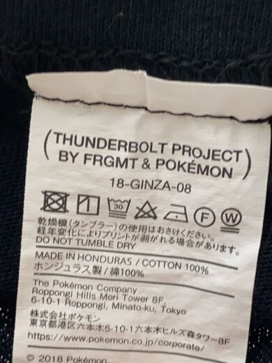 商品画像：THUNDERBOLT PROJECT BY FRGMT & POKEMON/Tシャツ/M/コットン/BLK// 5
