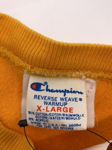 商品画像：80s/REVERSE WEAVE/スウェット/XL/コットン/YLW 3