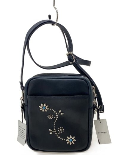 商品画像：INDIGO LEATHER SHOULDER STADS BAG/レザー/NVY/TBA-S2501 1