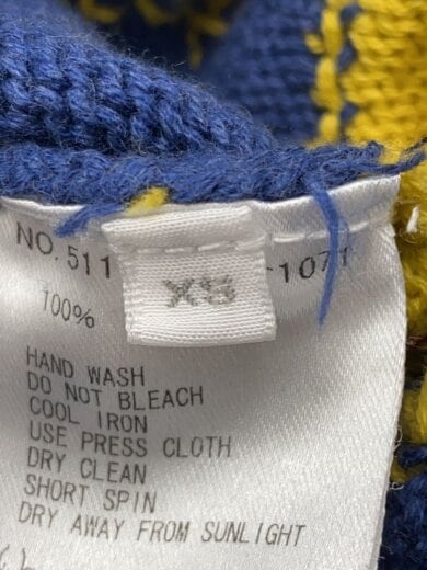 商品画像：カーディガン(厚手)/XS/コットン/BLU/総柄/511080110-1071 4