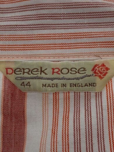 商品画像：DEREK ROSE/イングランド製/長袖シャツ/44/コットン/PNK/ストライプ 3