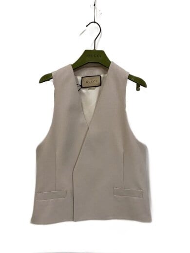 商品画像：ベスト/44/コットン/CRM/無地 1