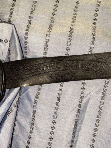 商品画像：総柄ストライプシャツ/長袖Tシャツ/XL/コットン/BLU/ストライプ 3